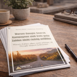 E-Book "Warum Google Search Kampagnen sich trotz guter Zahlen nicht richtig anfühlen" [Digital]